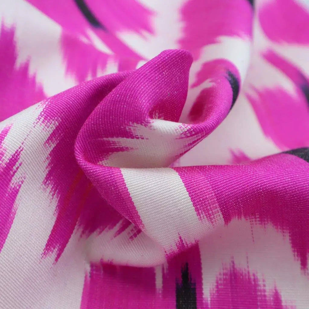 Canvello Turkish Ikat Pink Silk Pillow - 16’’X16’’ - 16’’ x 16’’ / Pink - Canvello