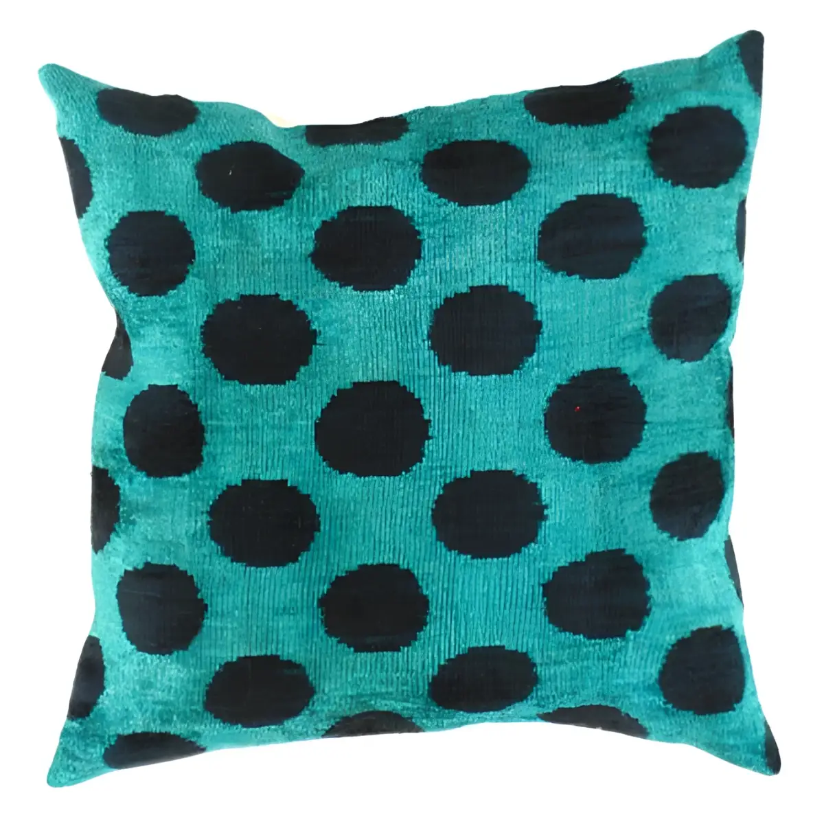 Canvello Turkish Multi Color Velvet Ikat Pillow - 24’’ X 24’’ - light blue / 24’’ X 24’’ - Canvello