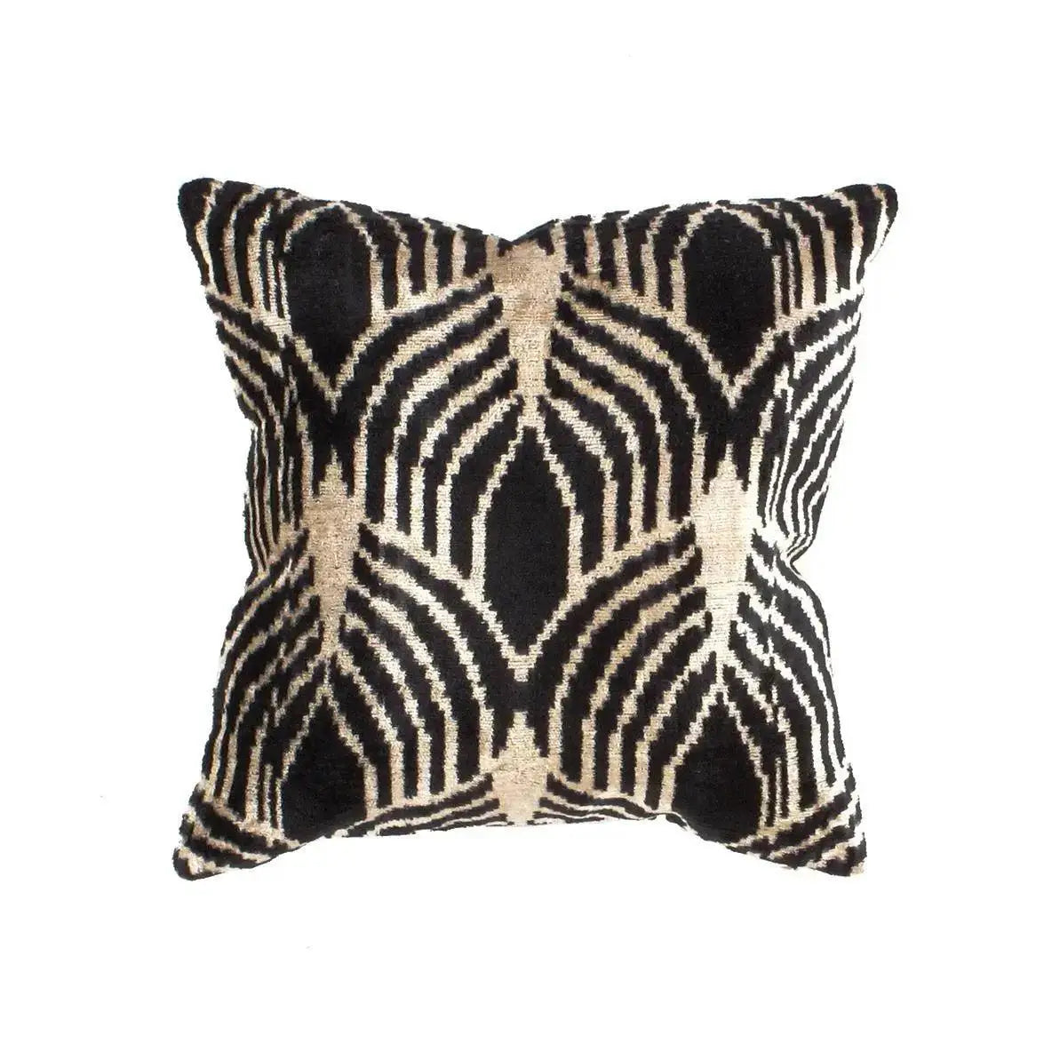 Canvello Turkish Silk Black Throw Pillows - TI 3 - Black / 1’ x 1’ - Canvello