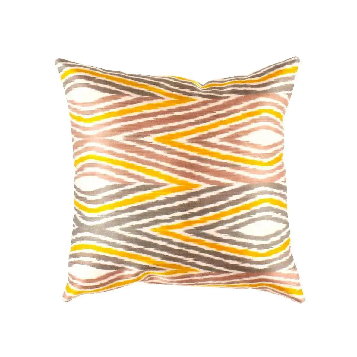 Canvello Turkish Silk Yellow Cushion - TI 9 - White / 1’ x 1’ - Canvello