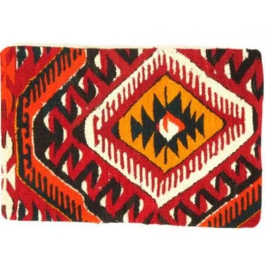 Canvello Turkish Vintage Hand Knotted Pillow - 16’’x24’’ - Red - Black - Orange - Canvello