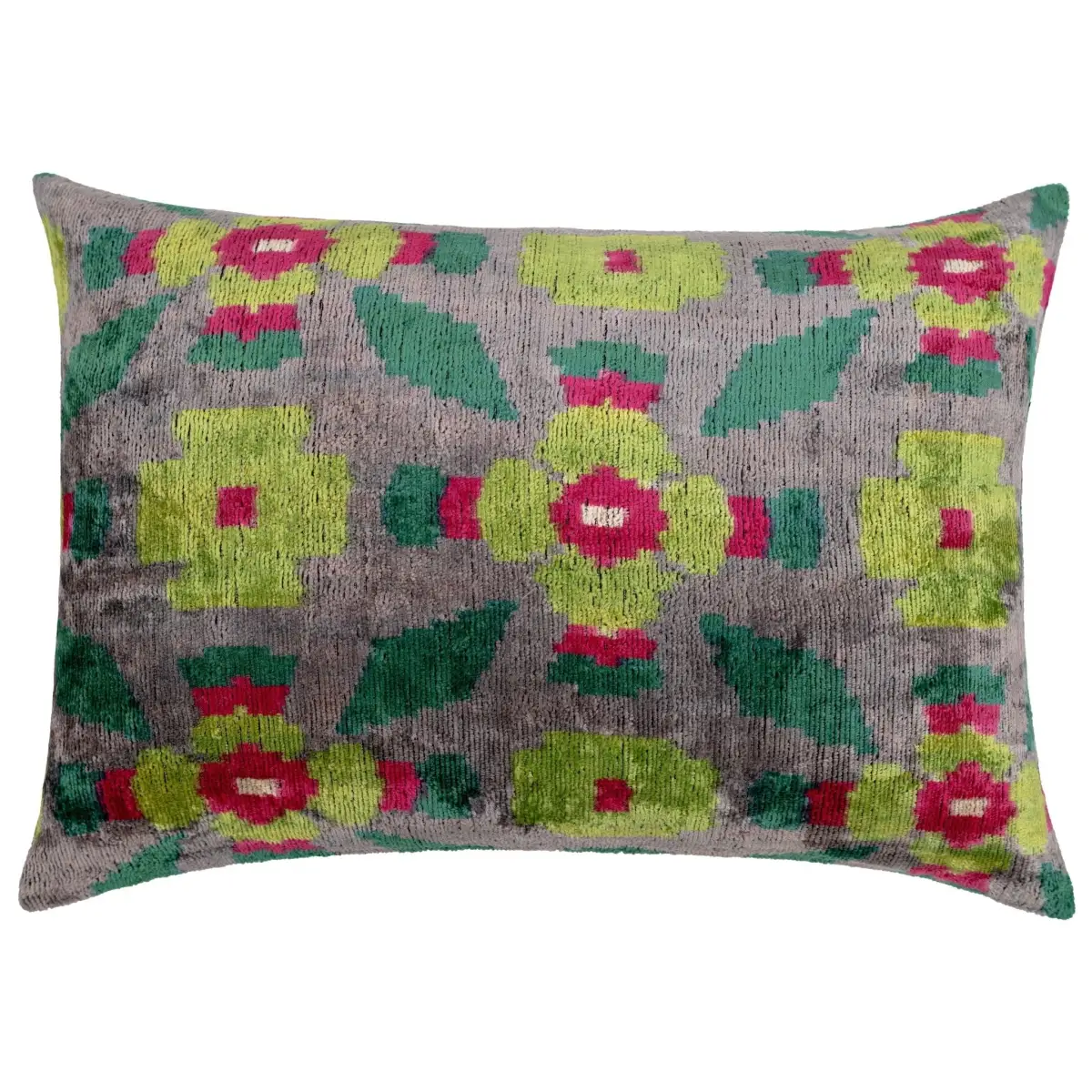 Canvello Unique Gray Green THROW PILLOW + Down INSERT Invisible Zipper Couch Cushion Handmade Luxury Fabric Decorative