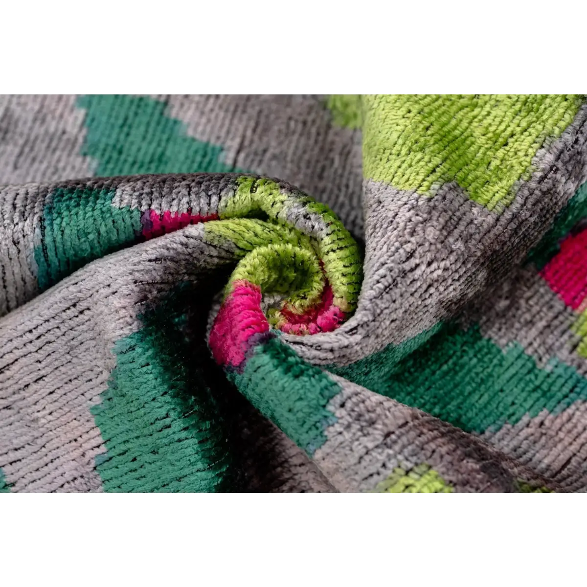Canvello Unique Gray Green THROW PILLOW + Down INSERT Invisible Zipper Couch Cushion Handmade Luxury Fabric Decorative