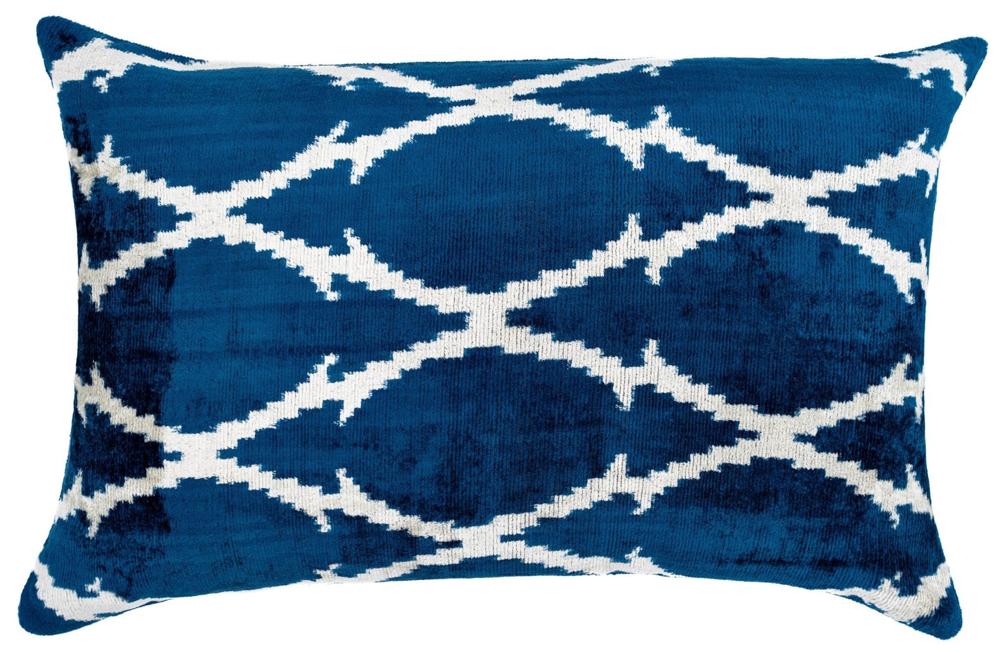 ALMOHADA + INSERTO DE ABAJO DE CANVELLO, cojín para sofá, tejido de lujo hecho a mano, terciopelo de seda súper suave decorativo azul marino, 16 x 24 pulgadas 