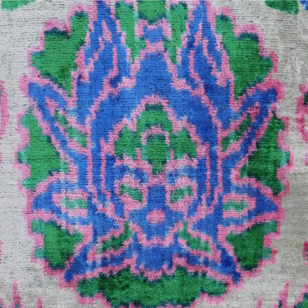 Canvello Velvet Floral Navy Pink Throw Pillow with Down Insert - 18x18 - Canvello