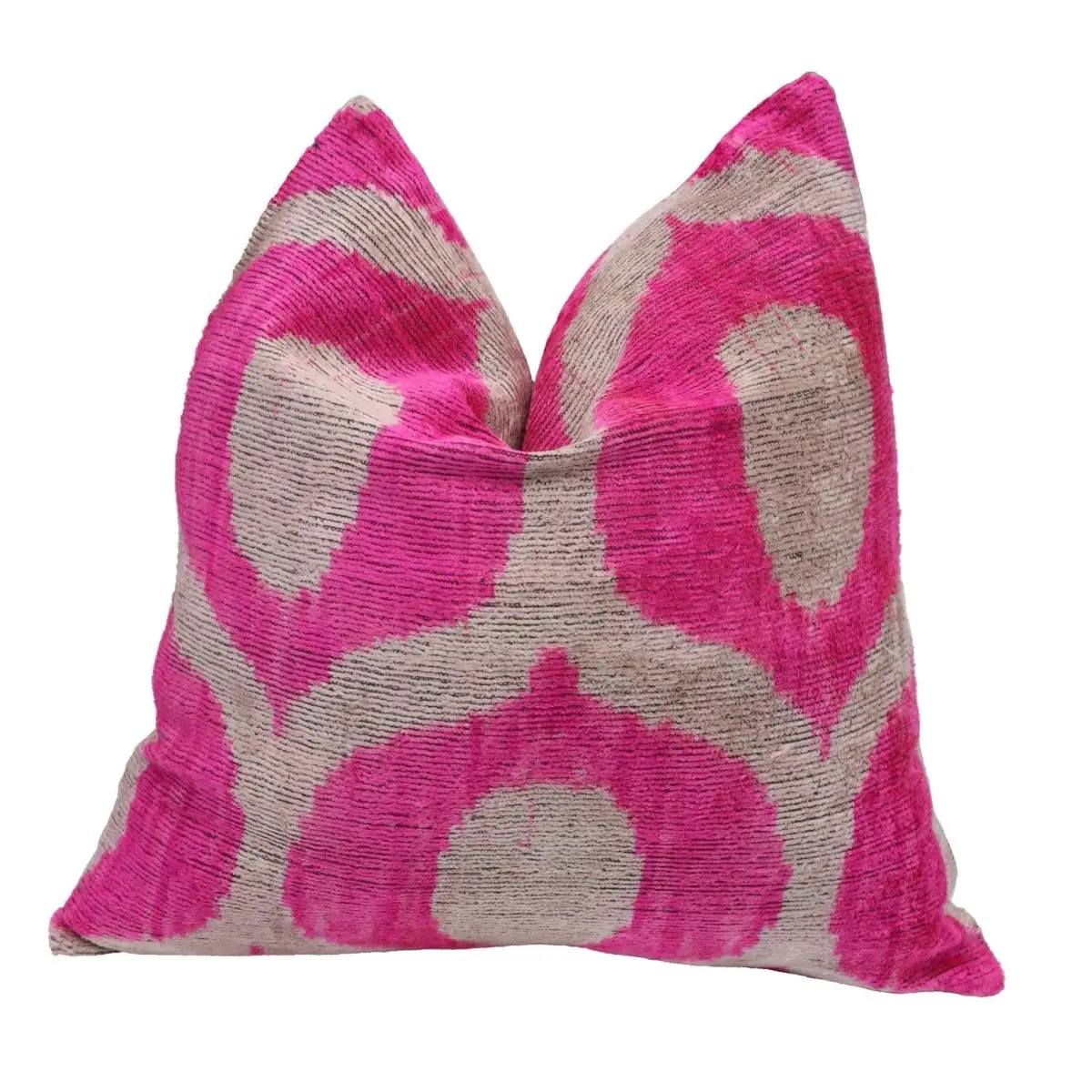 Canvello Velvet Pink Ivory Pillow | 16 x 16 in (40 x 40 cm) - Canvello