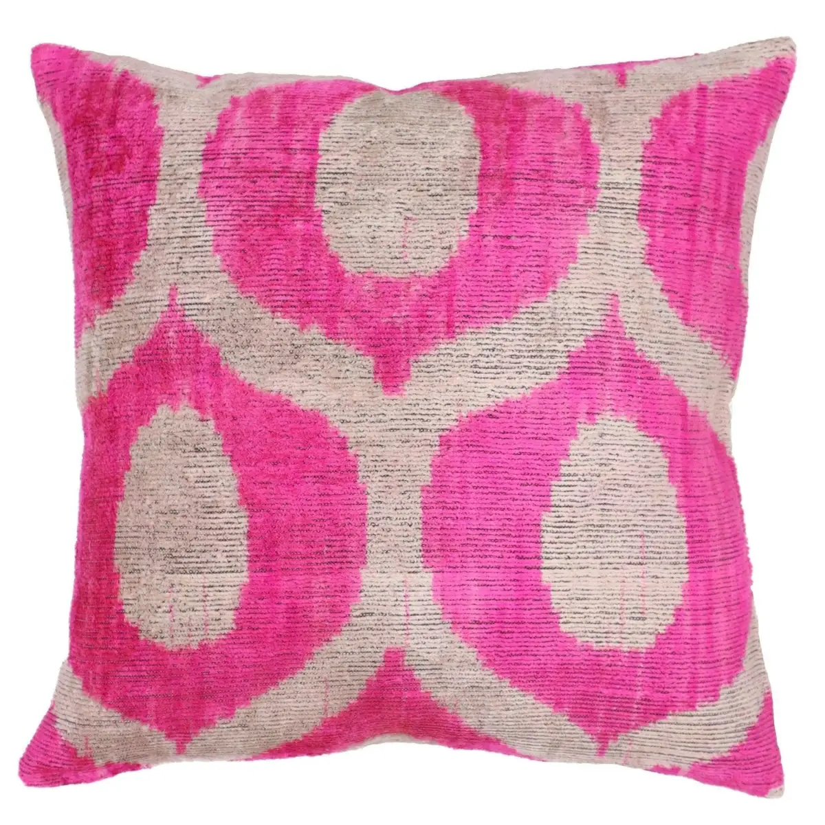 Canvello Velvet Pink Ivory Pillow | 16 x 16 in (40 x 40 cm) - Canvello