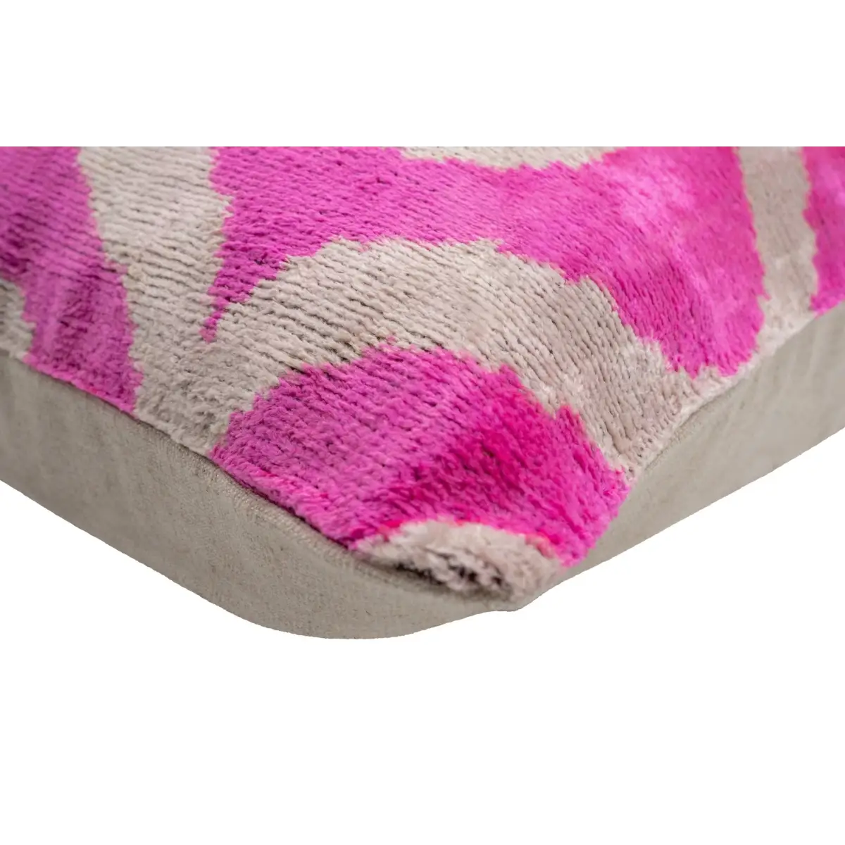 Canvello Vibrant 16x24 in Pink Geometric Trellis Throw Pillow - Modern Fuchsia and White Plush Cushion for Home Décor