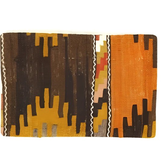 Canvello Vintage Hand Knotted Pillow - 16’’ x 24’’ - Beige - Brown - Orange - Canvello