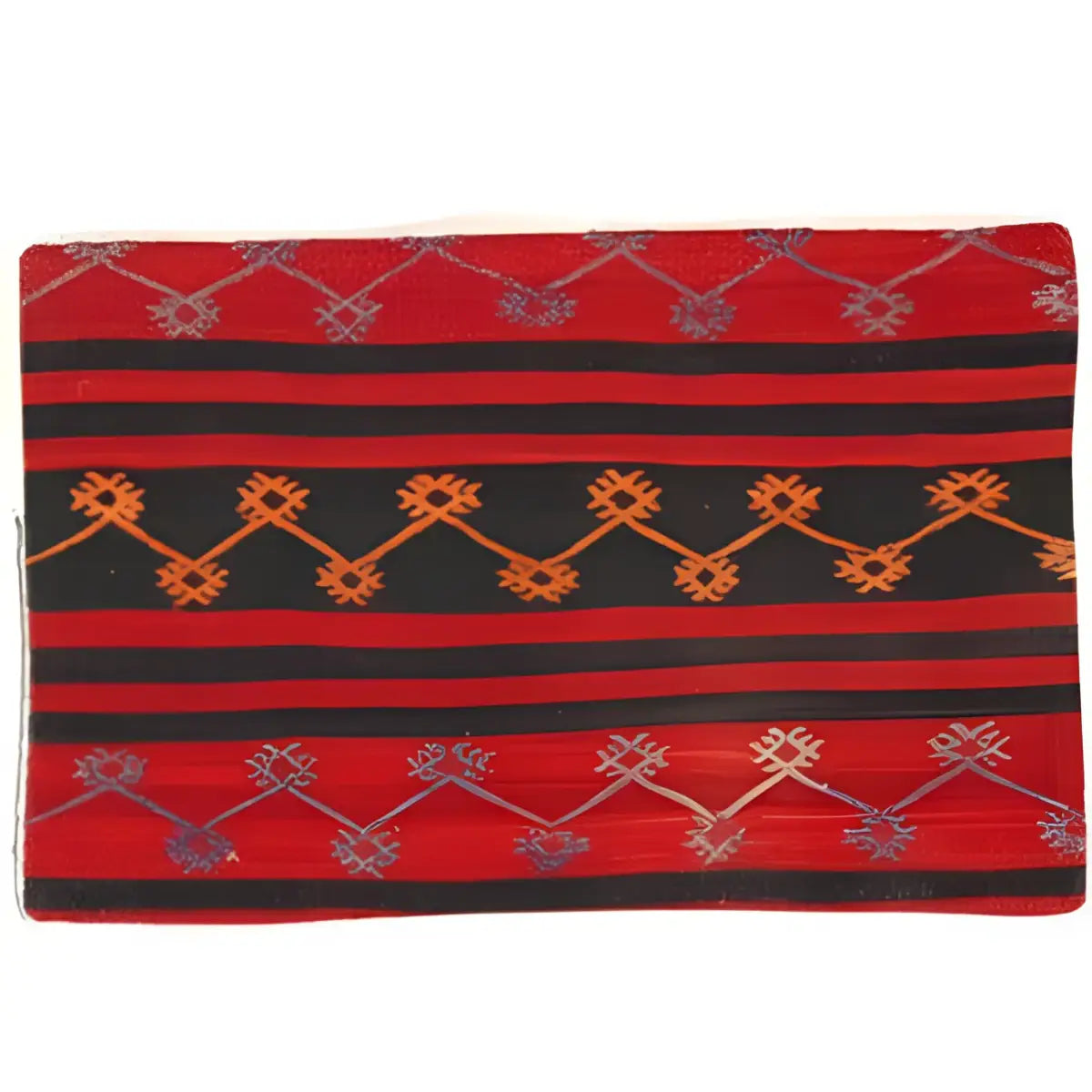 Canvello Vintage Hand Knotted Pillow - 16’’ x 24’’ - Red - Black - Canvello