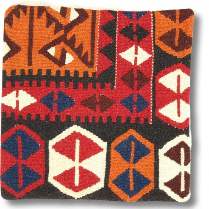 Almohada Kilim turca anudada a mano vintage de Canvello: 20 x 20 pulgadas