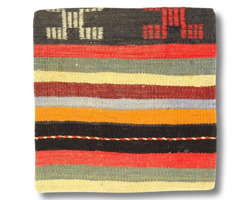 Almohada Kilim turca anudada a mano vintage de Canvello: 20 x 20 pulgadas