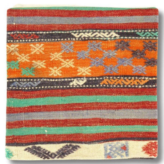 Coussin Kilim turc noué à la main vintage Canvello - 20"x 20"