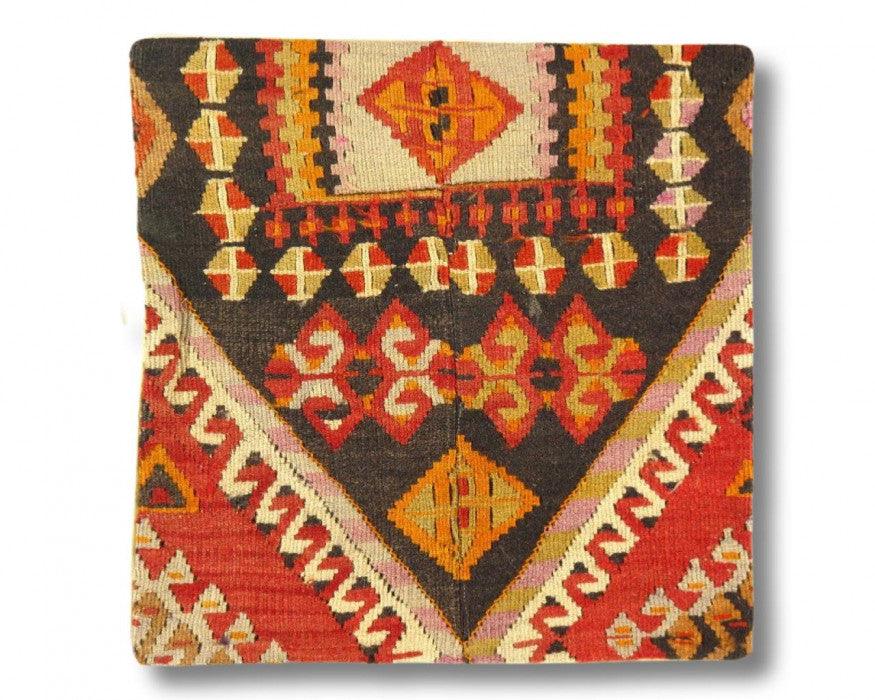 Almohada Kilim turca anudada a mano vintage de Canvello: 20 x 20 pulgadas