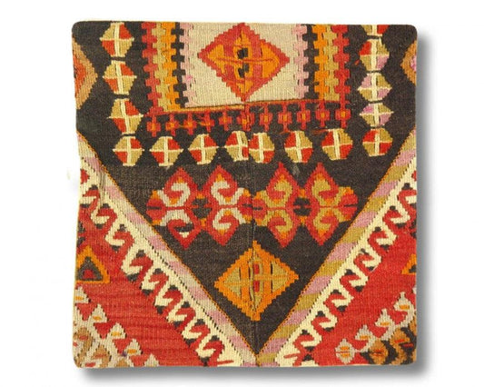 Coussin Kilim turc noué à la main vintage Canvello - 20"x 20"