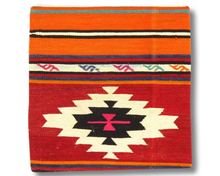 Almohada Kilim turca anudada a mano vintage de Canvello: 20 x 20 pulgadas