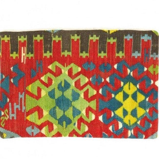 Almohada Kilim turca vintage anudada a mano de Canvello: 40,6 x 61 cm