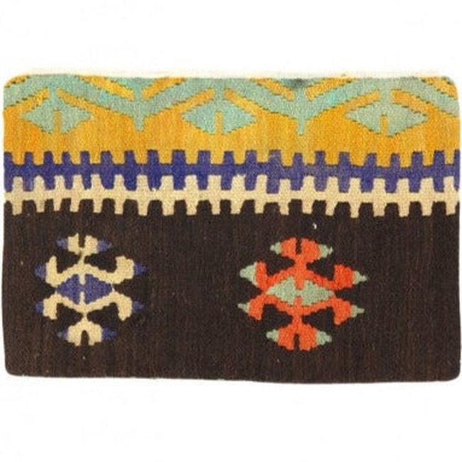 Almohada Kilim turca vintage anudada a mano de Canvello: 40,6 x 61 cm