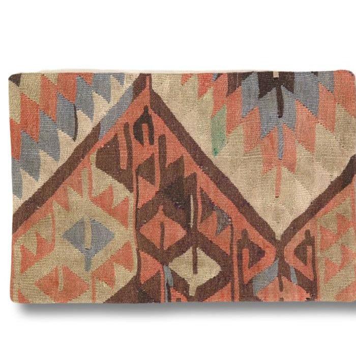 Coussin Kilim turc noué à la main vintage Canvello - 16" x 24"