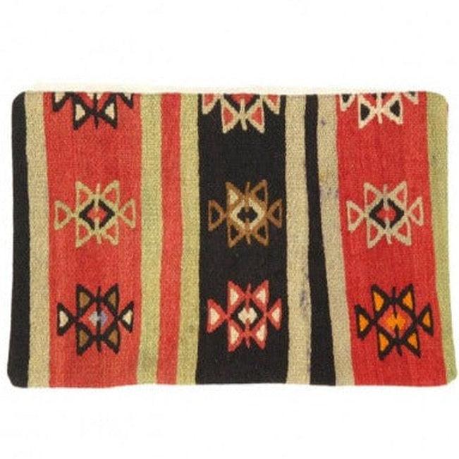 Coussin Kilim turc noué à la main vintage Canvello - 16" x 24"