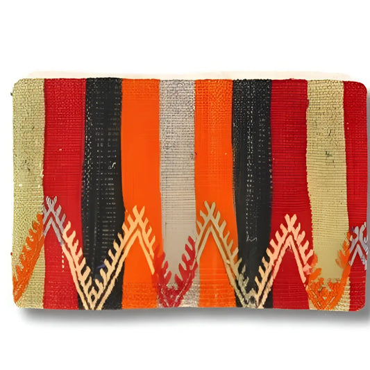 Canvello Vintage Turkish Hand Knotted Kilim Pillow - 16’’ x 24’’ - Black - Beige - Canvello