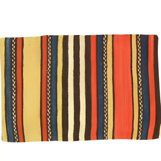 Canvello Vintage Turkish Hand Knotted Kilim Pillow - 16’’ x 24’’ - Brown - Blue - Rust - Canvello