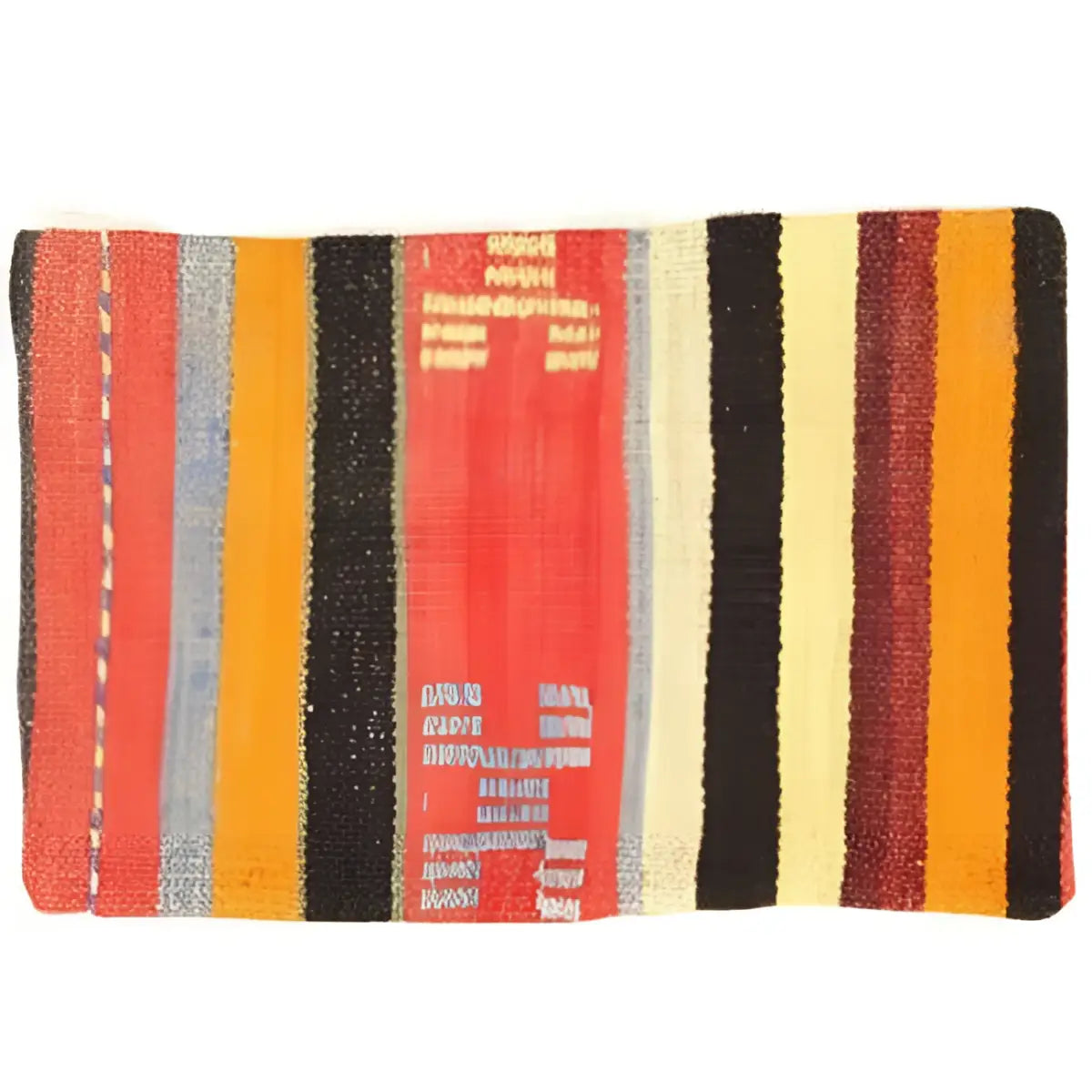 Canvello Vintage Turkish Hand Knotted Kilim Pillow - 16’’ x 24’’ - Brown - Beige - Rust - light blue - Canvello