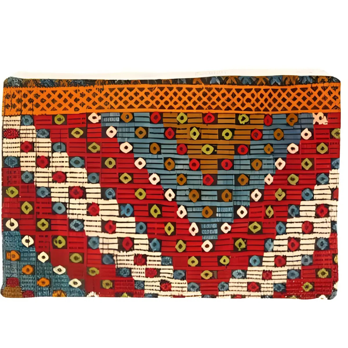 Canvello Vintage Turkish Hand Knotted Kilim Pillow - 16’’ x 24’’ - Gold - Red - Beige - Blue - Canvello
