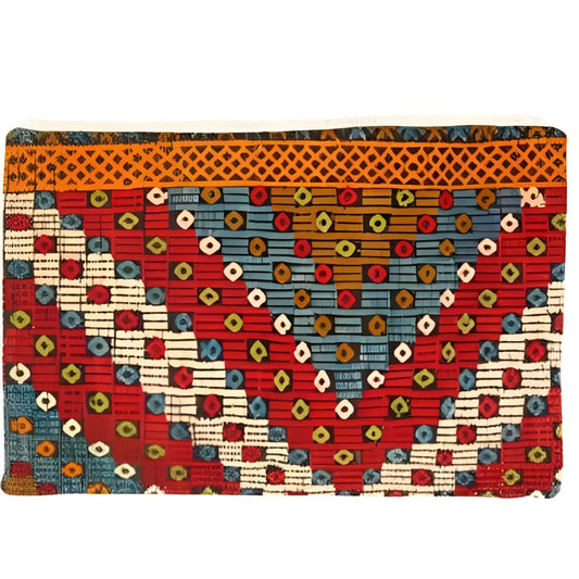 Canvello Vintage Turkish Hand Knotted Kilim Pillow - 16’’ x 24’’ - Gold - Red - Beige - Blue - Canvello