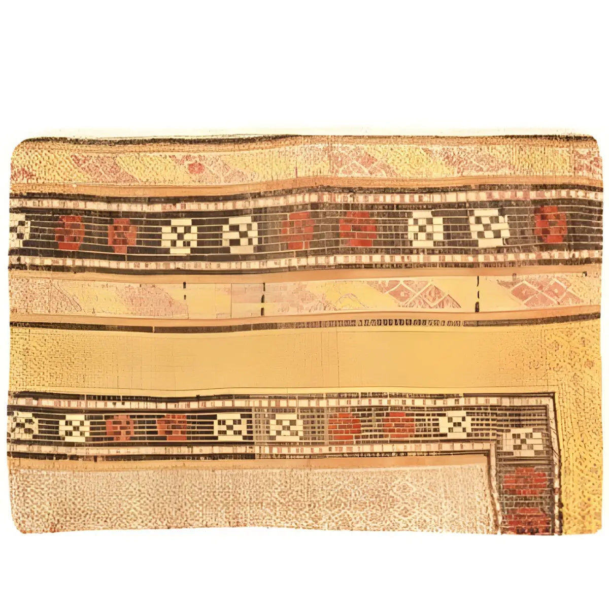 Canvello Vintage Turkish Hand Knotted Kilim Pillow - 16’’ x 24’’ - Gold - Brown - Beige - Canvello