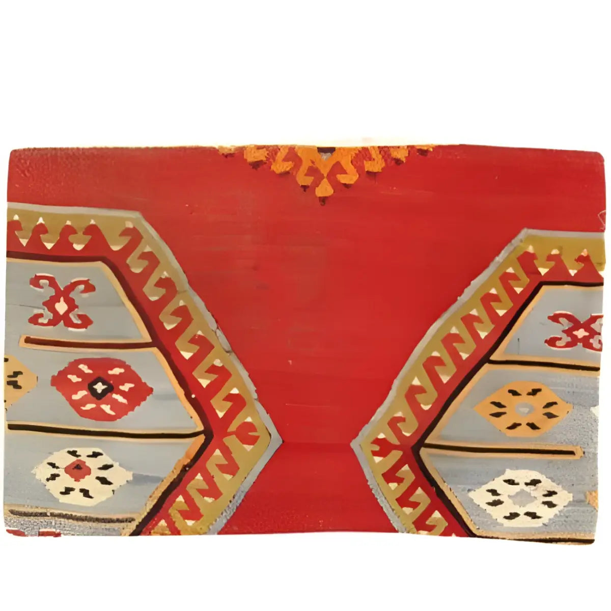 Canvello Vintage Turkish Hand Knotted Kilim Pillow - 16’’ x 24’’ - Red - Canvello