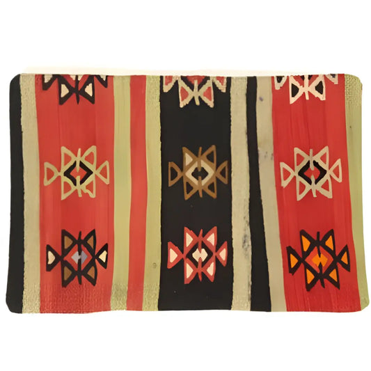 Canvello Vintage Turkish Hand Knotted Kilim Pillow - 16’’ x 24’’ - Rust - Olive - Black - Canvello