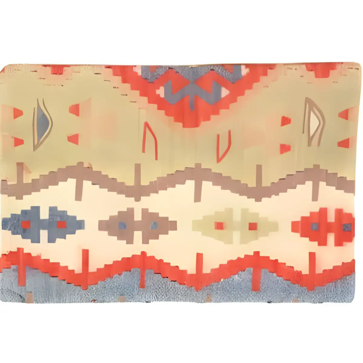 Canvello Vintage Turkish Hand Knotted Kilim Pillow - 16’’ x 24’’ - Rust - Beige - Olive - Canvello