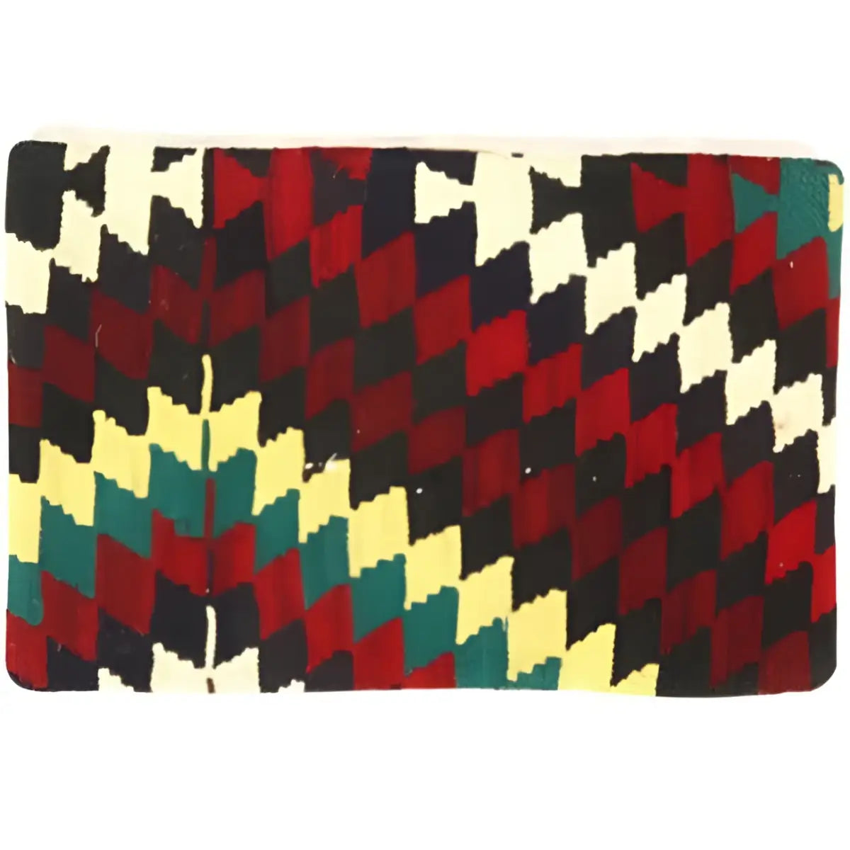 Canvello Vintage Turkish Hand Knotted Kilim Pillow - 16’’ x 24’’ - Teal - Black - Beige - Red - Canvello