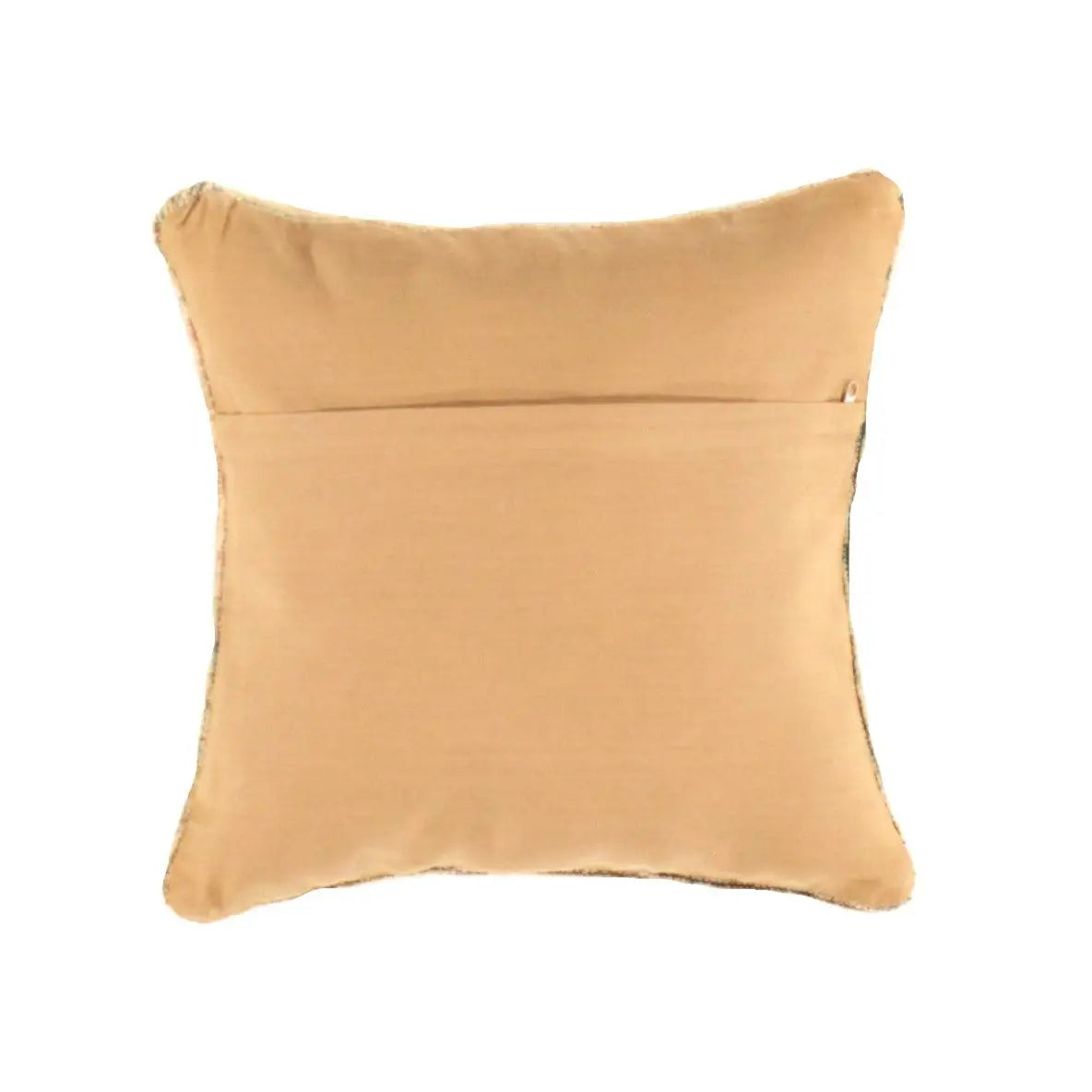 Canvello Vintage Turkish Hand Knotted Rug Pillow - 16’’ X 16’’ - Beige - Canvello