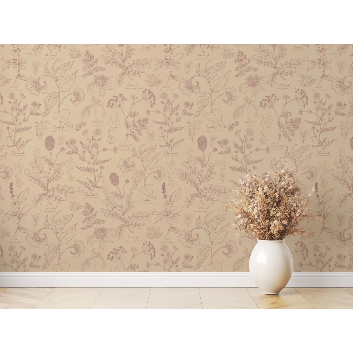 Caraway Wallpaper - Fine Floral - by Danelys Sidron - Loomwell Home Goods