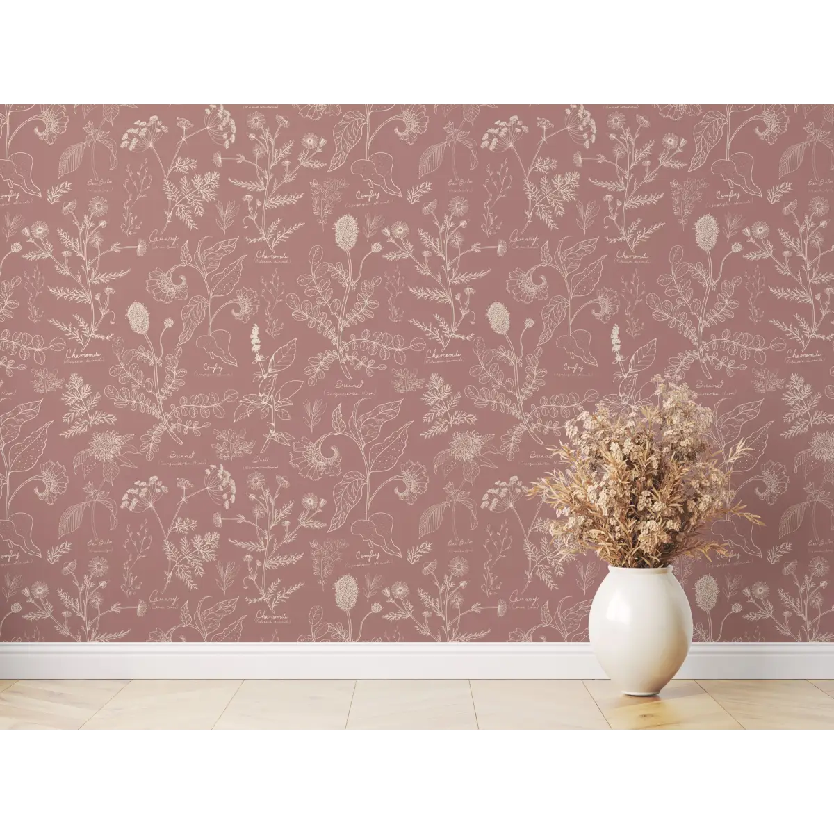 Caraway Wallpaper - Fine Floral - by Danelys Sidron - Loomwell Home Goods