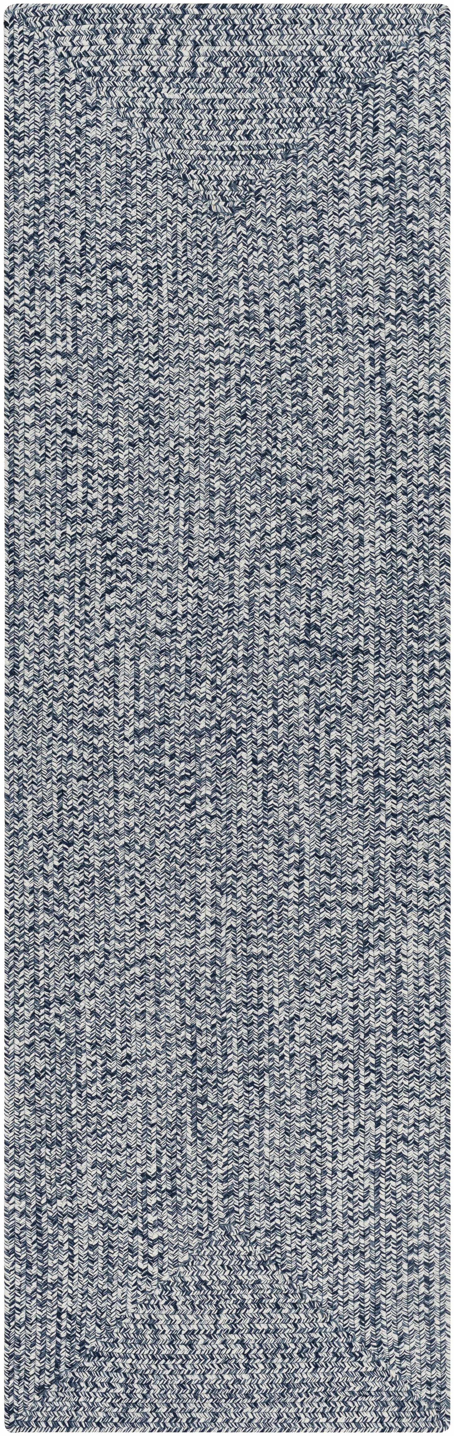 Blue Braided Faux Jute Rug - 2’6’’ x 8’ Runner - Boutique Rugs