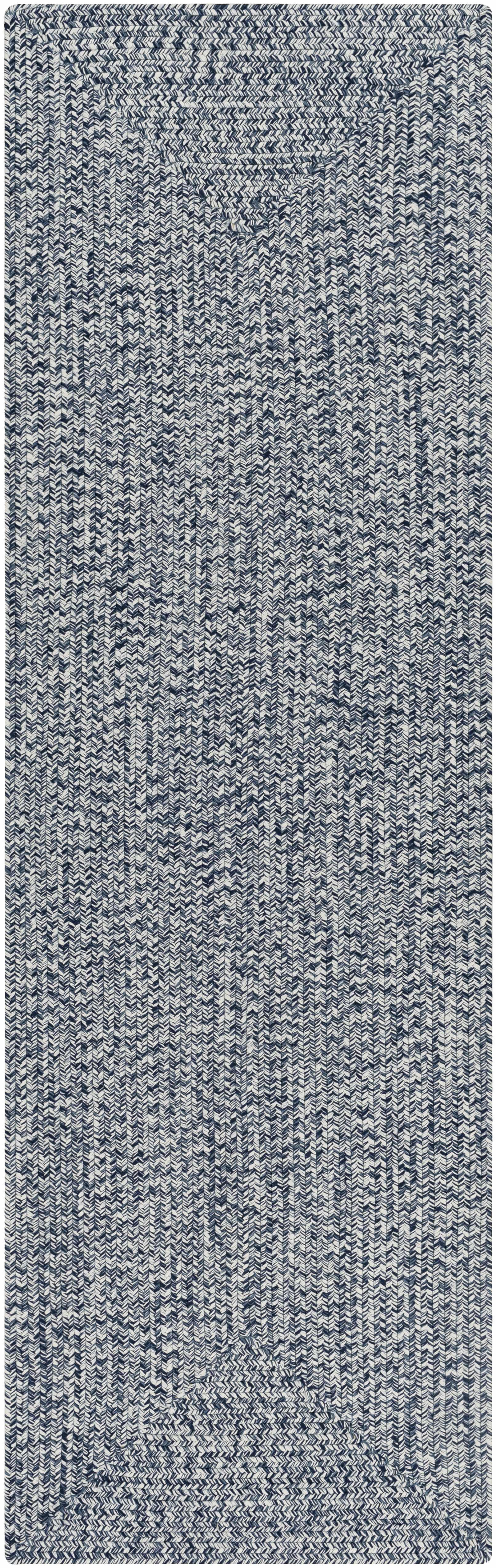 Blue Braided Faux Jute Rug - 2’6’’ x 8’ Runner - Boutique Rugs