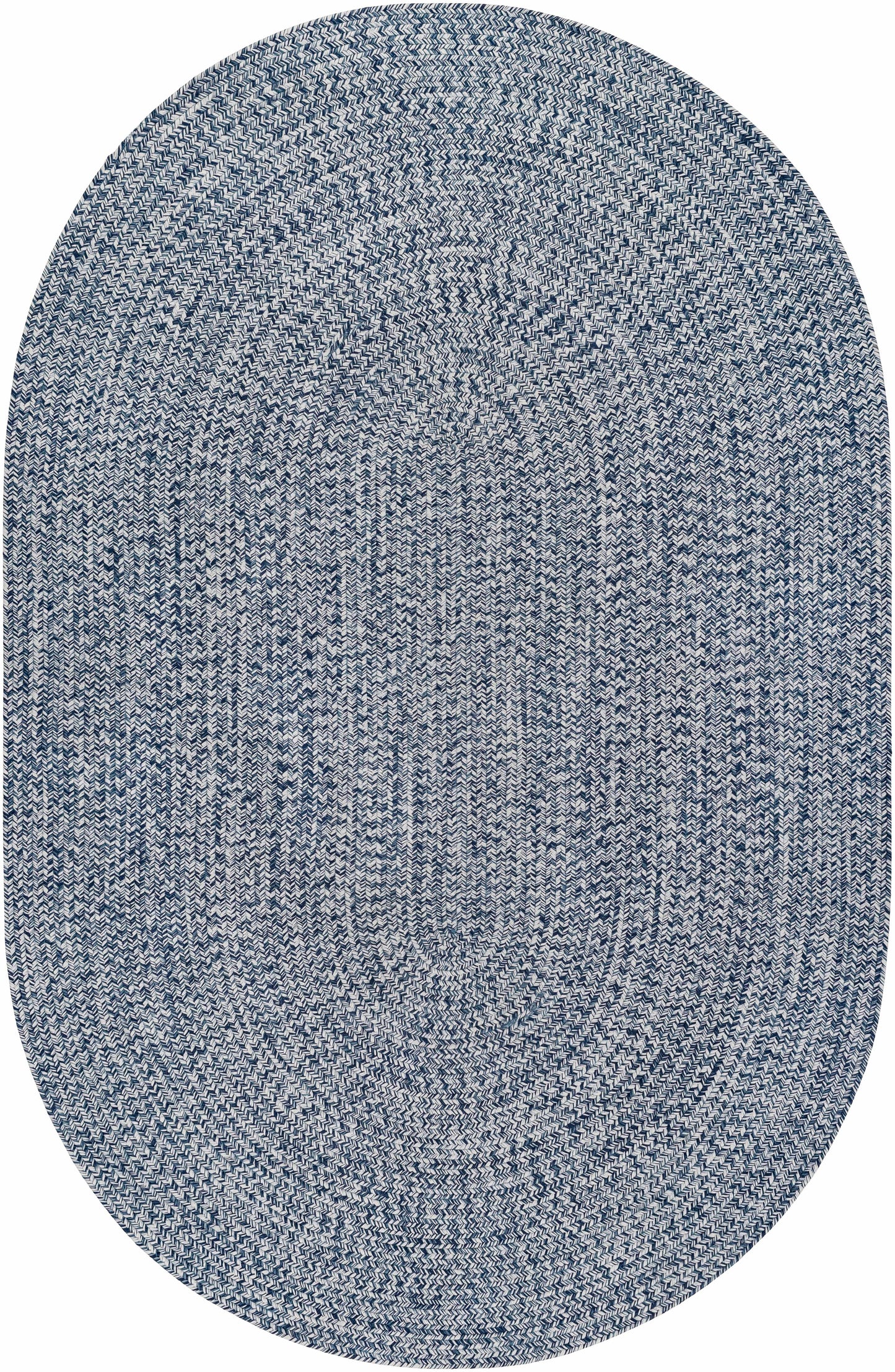 Blue Braided Faux Jute Rug - 5’ x 7’6’’ Oval - Boutique Rugs