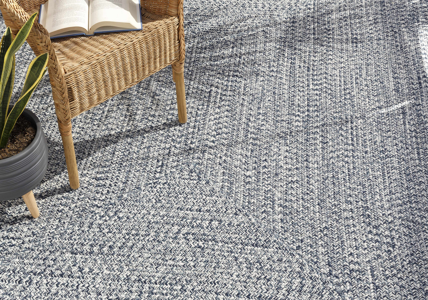 Blue Braided Faux Jute Rug - Boutique Rugs