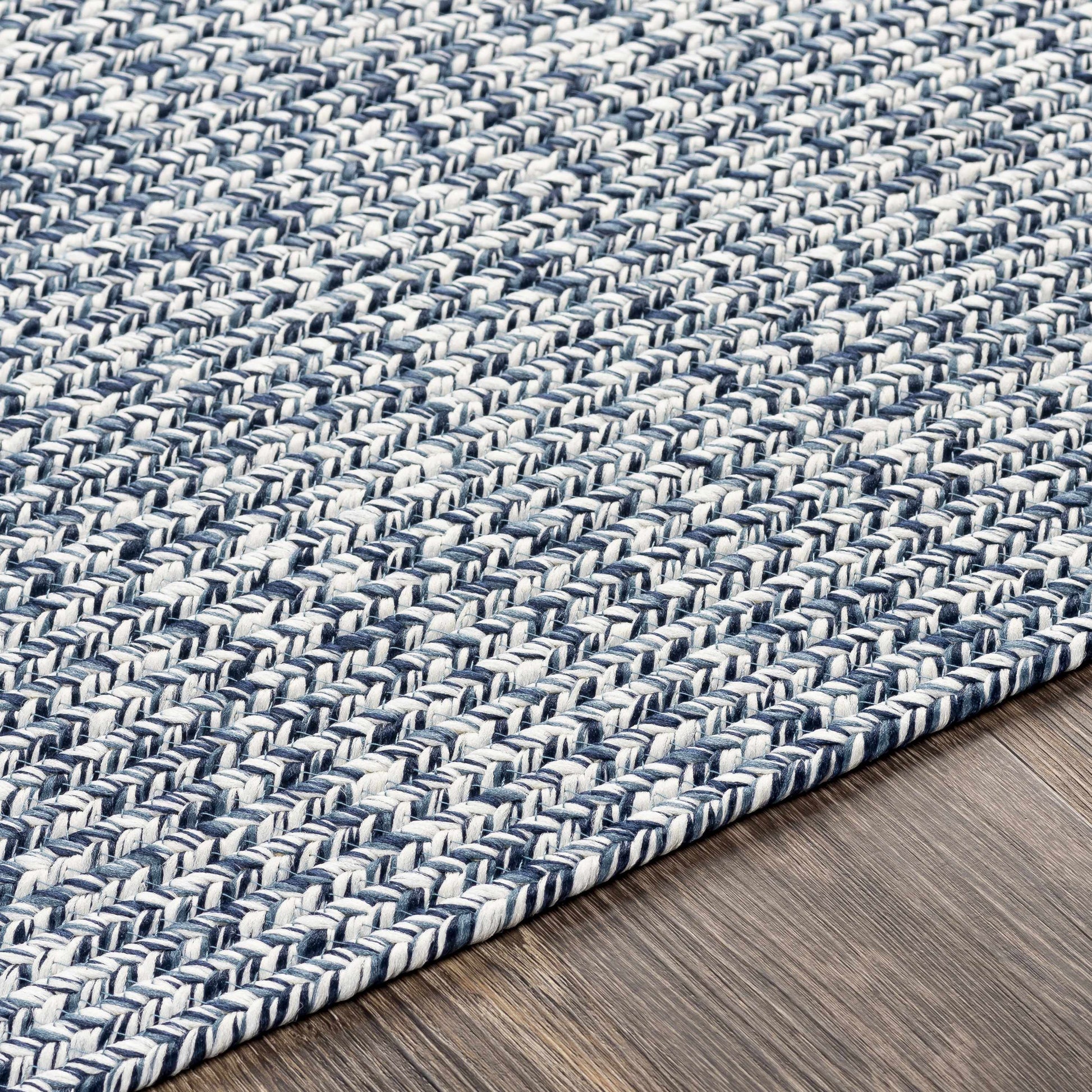 Blue Braided Faux Jute Rug - 2’ x 3’ Rectangle - Boutique Rugs