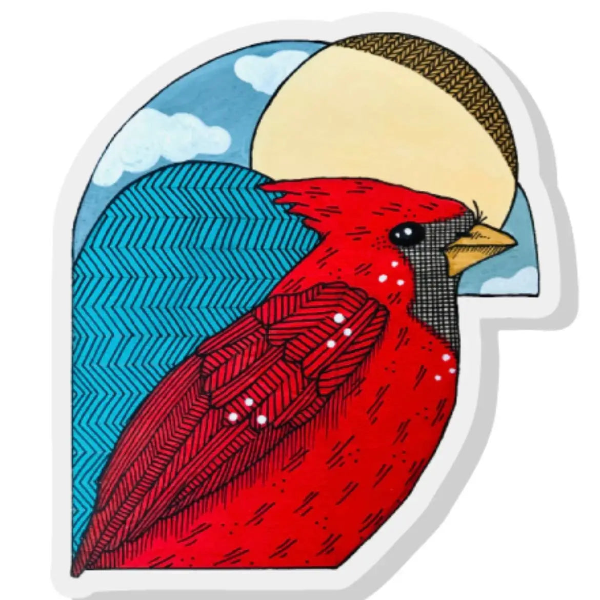 Cardinal Vinyl Sticker - Dear Darlington