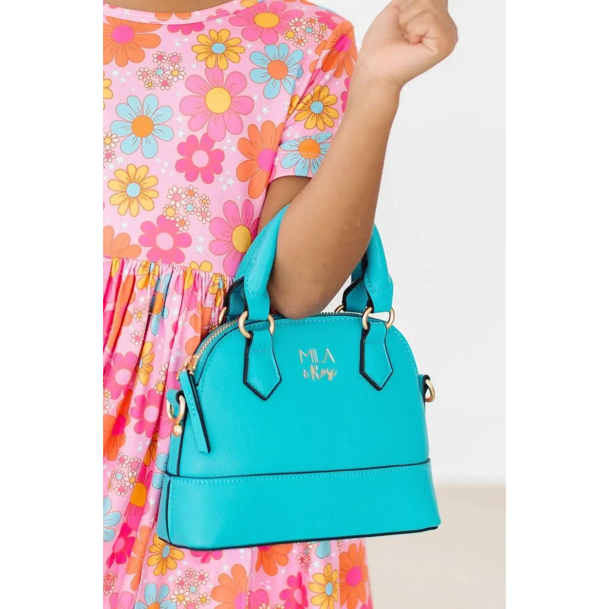Girl’s Crossbody Purse - Caribbean Blue - Mila & Rose ®
