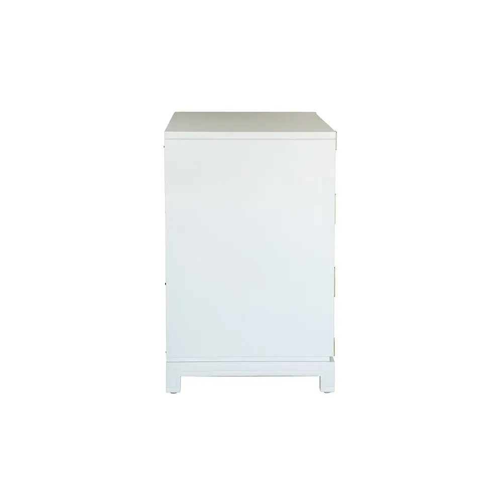 Carlyle White Campaign Dresser - Ave Home