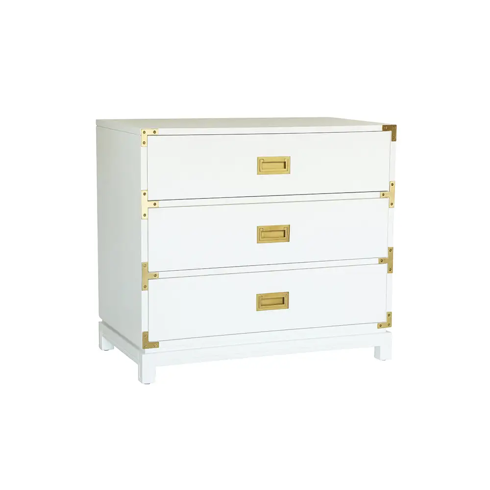 Carlyle White Campaign Dresser - Ave Home