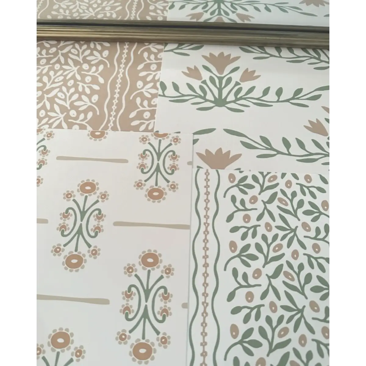 Caroline Wallpaper - Flowers and Vines Stripe - by Heights Design Studio - Loomwell Home Goods