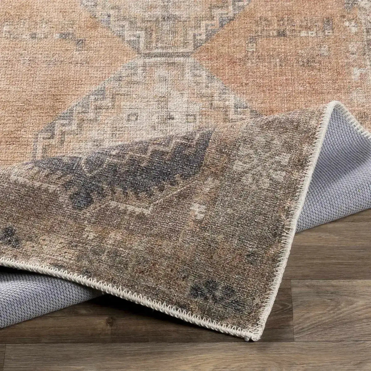 Carrabelle Peach Washable Area Rug - Boutique Rugs