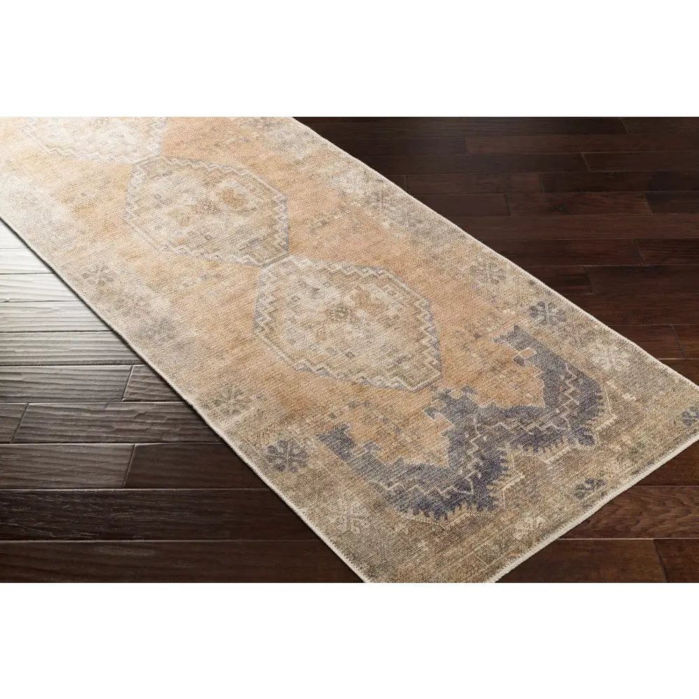 Carrabelle Peach Washable Area Rug - Clearance - Boutique Rugs