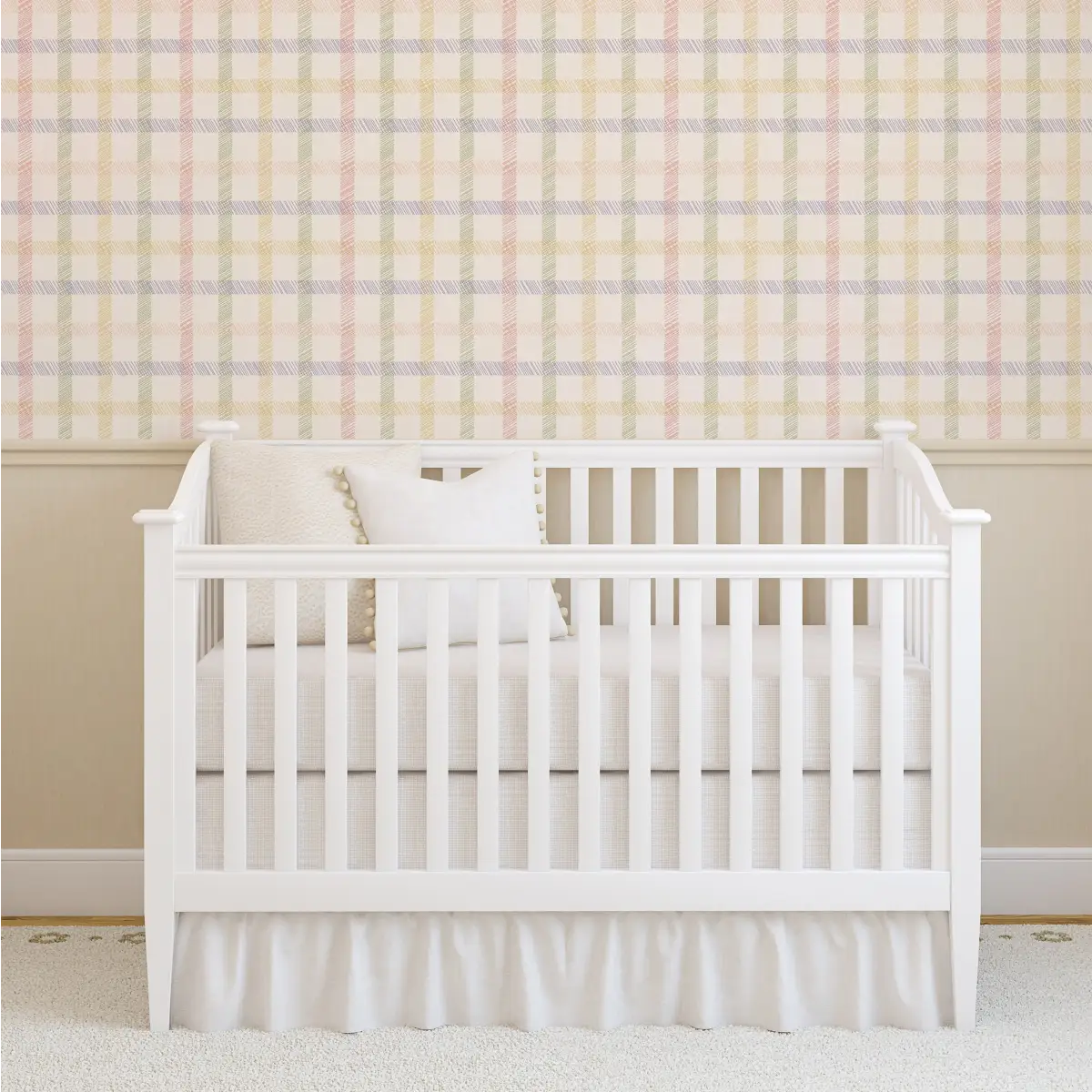 Carson Wallpaper - Pastel Plaid for Baby - by Jun Shu Create - Loomwell Home Goods